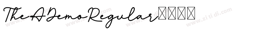 TheADemoRegular字体转换 TheADemoRegular字体转换