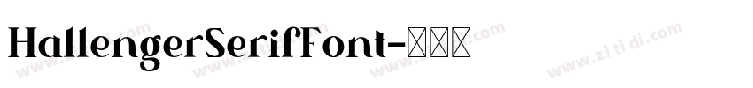 HallengerSerifFont字体转换
