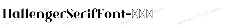 HallengerSerifFont字体转换
