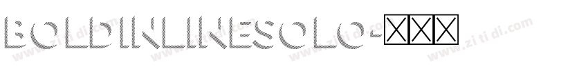 BoldInlineSolo字体转换