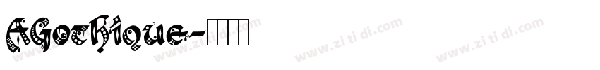 AGothique字体转换