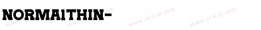 Norma1Thin字体转换