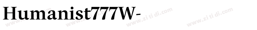Humanist777W字体转换