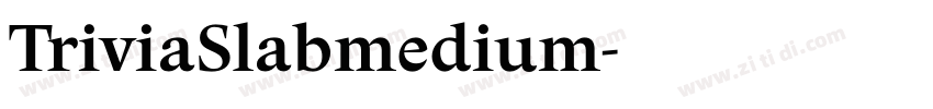TriviaSlabmedium字体转换