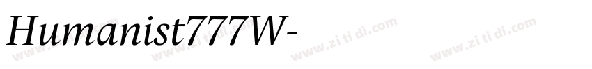Humanist777W字体转换