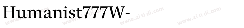 Humanist777W字体转换