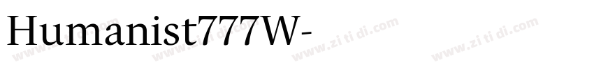 Humanist777W字体转换