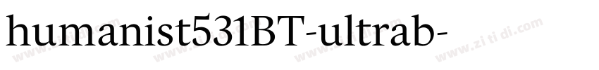 humanist531BT-ultrab字体转换