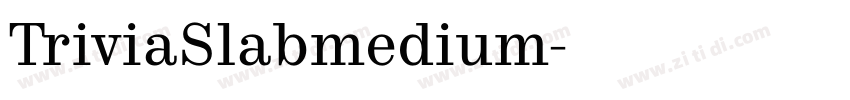 TriviaSlabmedium字体转换