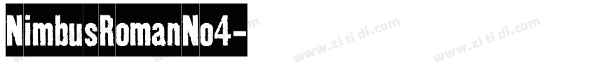 NimbusRomanNo4字体转换