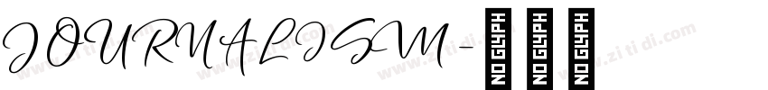 JOURNALISM字体转换