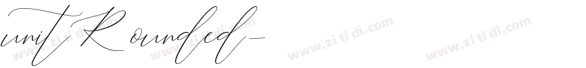 unitRounded字体转换