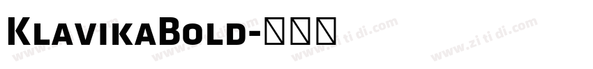 KlavikaBold字体转换