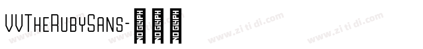 VVTheRubySans字体转换