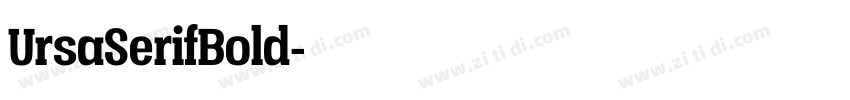 UrsaSerifBold字体转换
