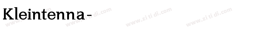 Kleintenna字体转换