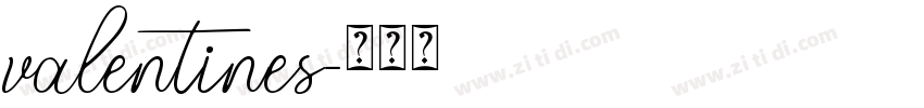 valentines字体转换