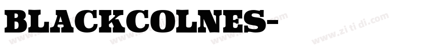 BlackColnes字体转换