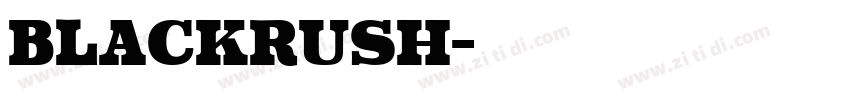Blackrush字体转换