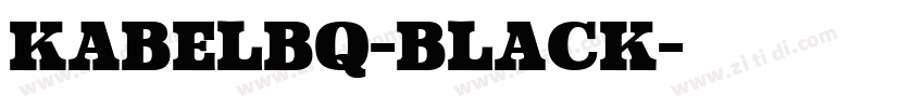 KabelBQ-Black字体转换