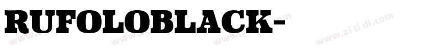 RufoloBlack字体转换