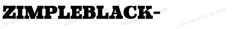 ZimpleBlack字体转换 ZimpleBlack字体转换