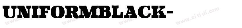 uniformblack字体转换