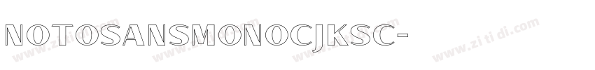 NOTOsansmonocjksc字体转换