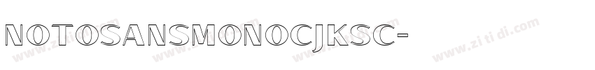 NOTOsansmonocjksc字体转换