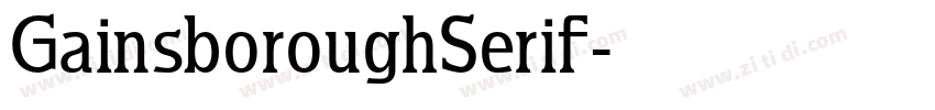 GainsboroughSerif字体转换