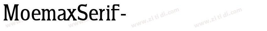 MoemaxSerif字体转换