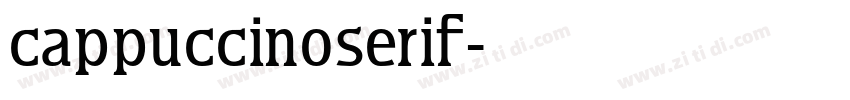 cappuccinoserif字体转换