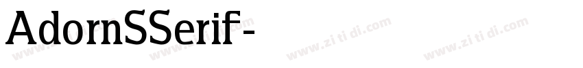 AdornSSerif字体转换