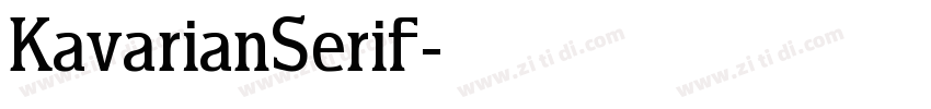 KavarianSerif字体转换