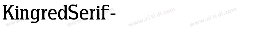 KingredSerif字体转换