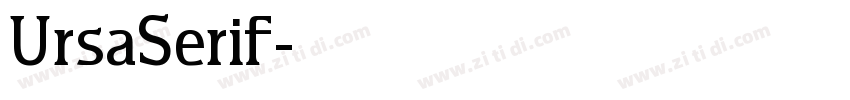UrsaSerif字体转换