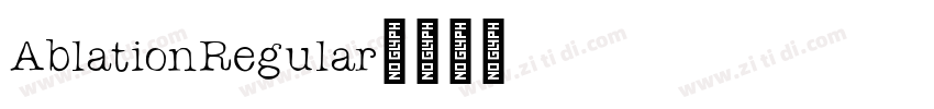 AblationRegular字体转换