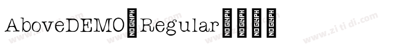 AboveDEMO-Regular字体转换