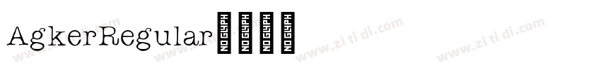AgkerRegular字体转换
