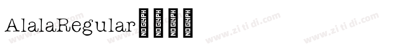 AlalaRegular字体转换