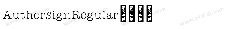 AuthorsignRegular字体转换