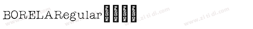 BORELARegular字体转换