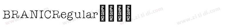 BRANICRegular字体转换