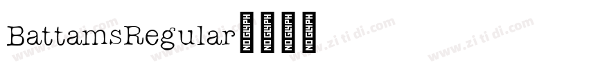 BattamsRegular字体转换