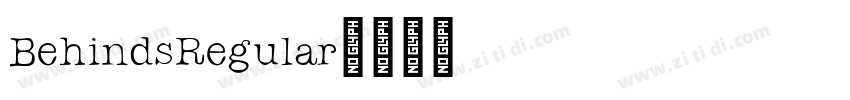 BehindsRegular字体转换