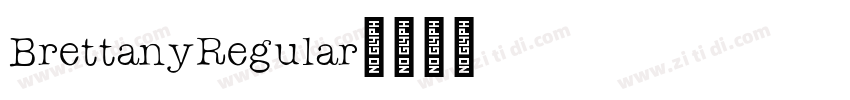 BrettanyRegular字体转换