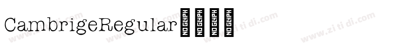 CambrigeRegular字体转换 CambrigeRegular字体转换