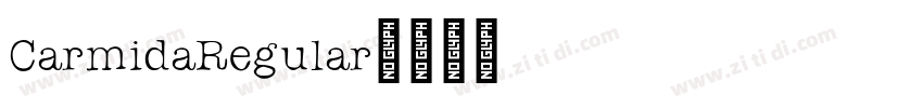CarmidaRegular字体转换