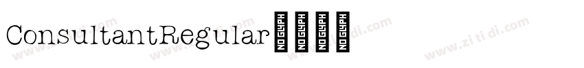 ConsultantRegular字体转换