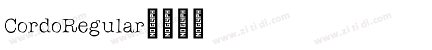 CordoRegular字体转换